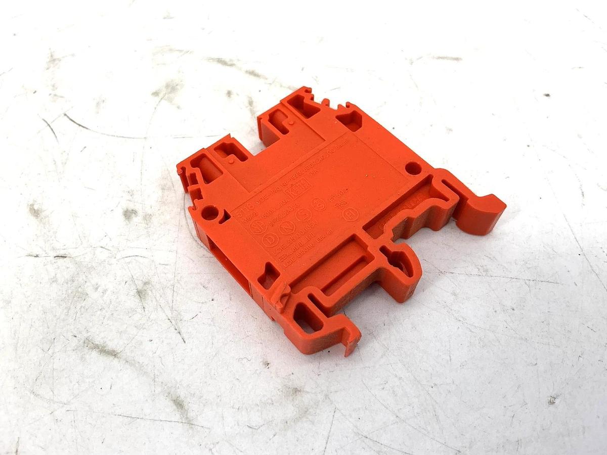 Used Lot of 24 ABB Entrelec 5118-M6/8-ORANGE Terminal Block 8AWG 50A 600V 5118-M6/8
