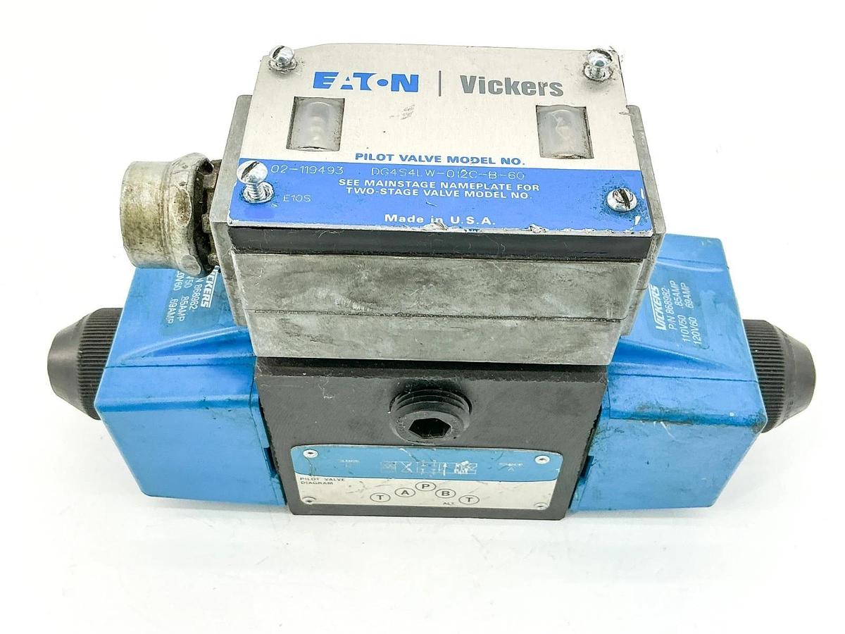 Used Eaton DG4S4LW-012C-B-60 Pilot Valve 110/120V .85A 02-119493