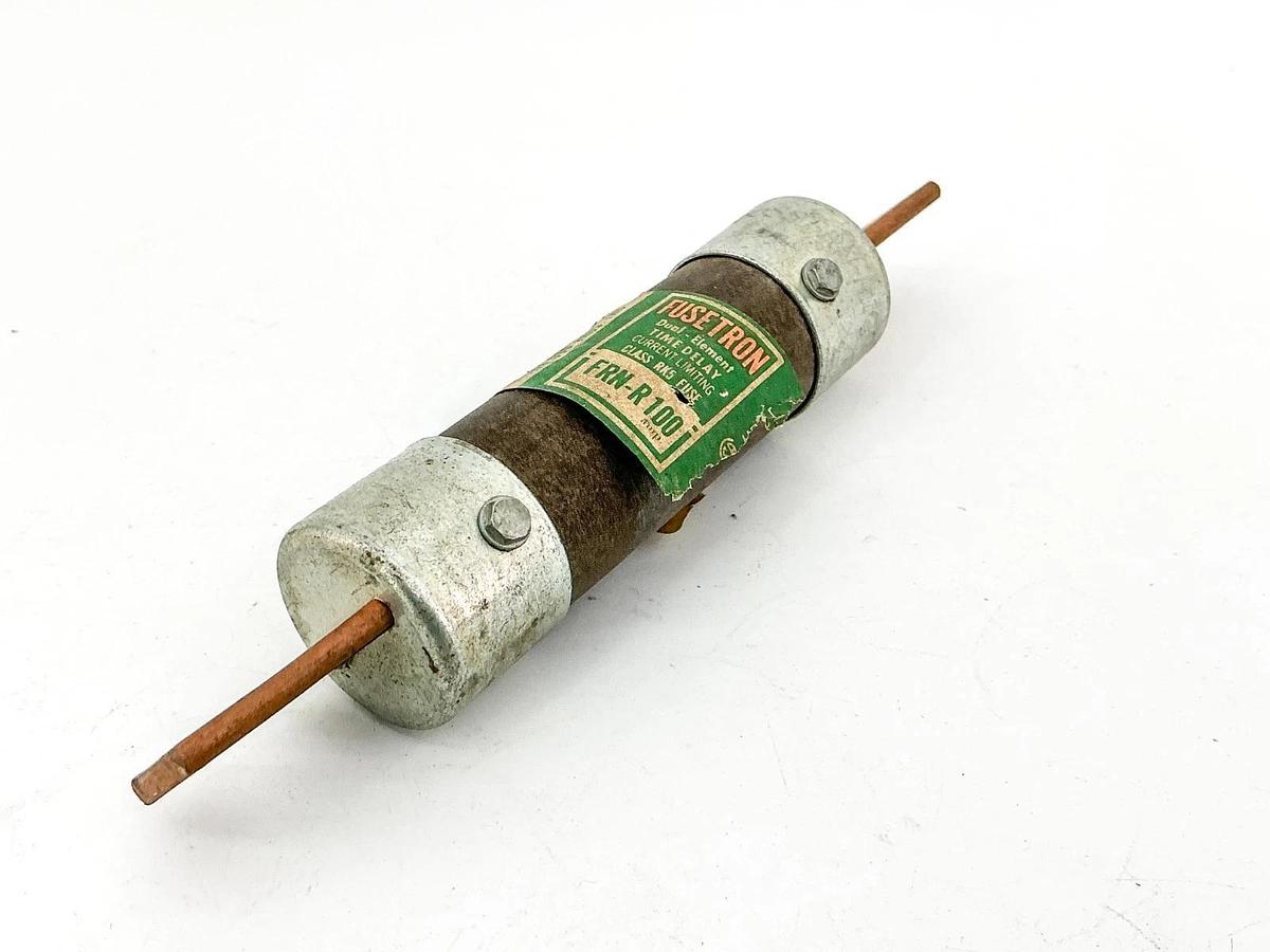 Used Lot of 2 Bussmann FRN-R-100 Dual Element Fuse 100A 250V Class RK5