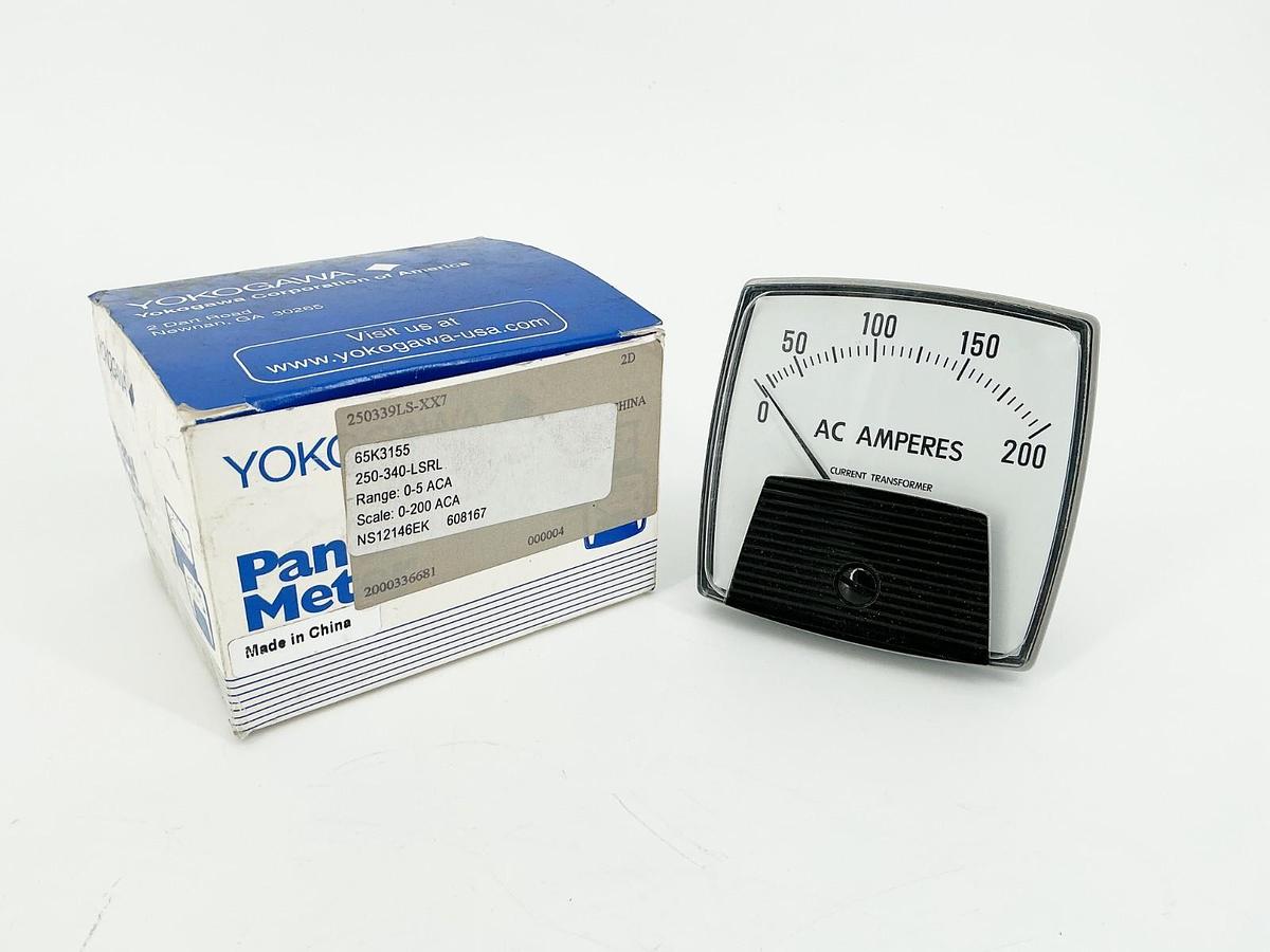 New Yokogawa 65K3155 AC Ampres Gauge 0-200ACA 250-350-LSRL