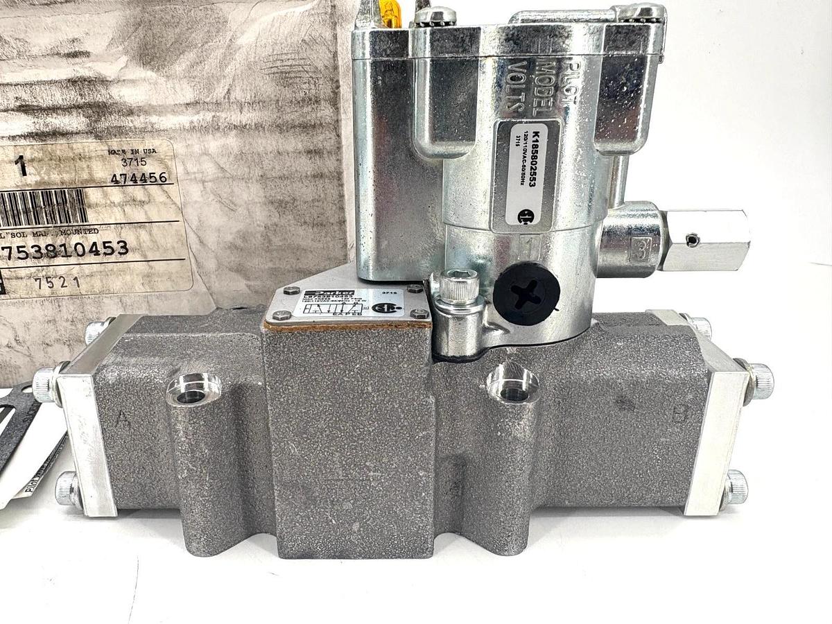 New Parker L6753810453 Single Solenoid Valve 3/8" 2-Position