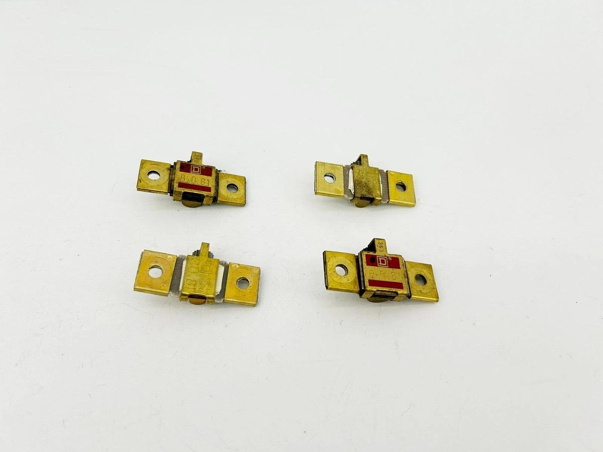 Lot of 4 New Square D B0.81 Overload Heaters - No Box