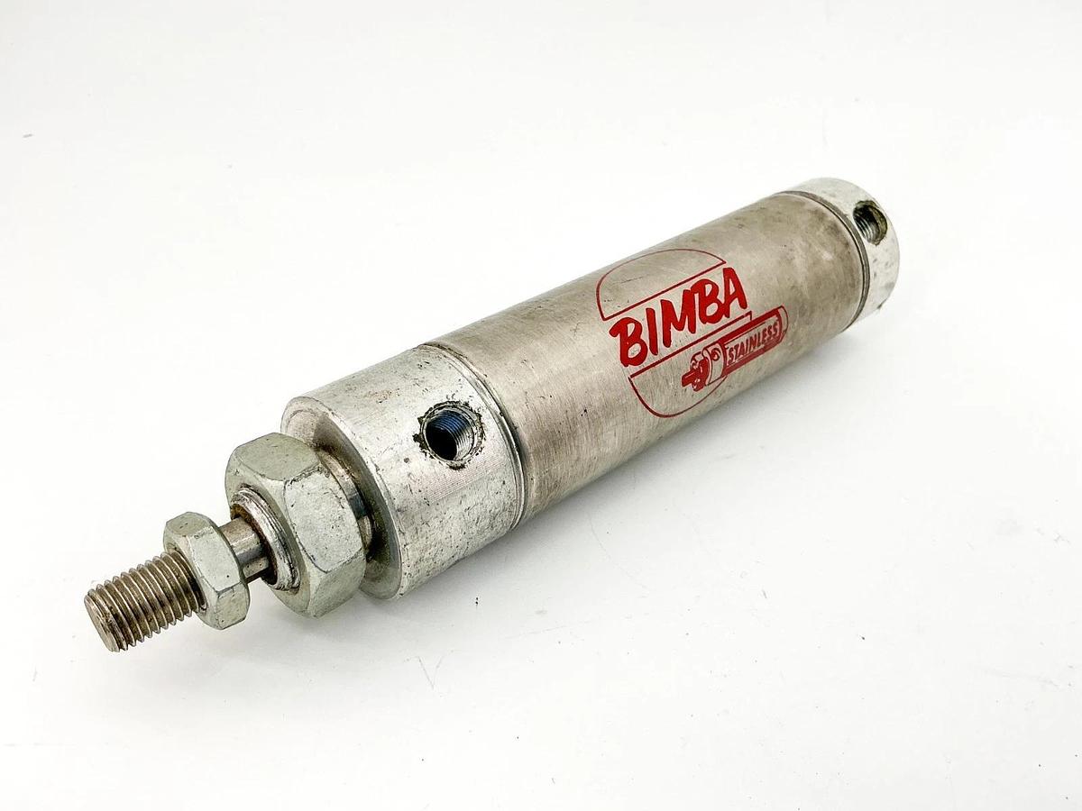 Used Bimba 173-DX Pneumatic Cylinder 1-1/2" Bore 4" Stroke Stainless Steel
