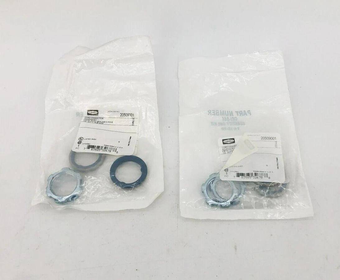 Lot of 2 New Hubbell CCI-844 O-Ring & Locking Nut Kits 1/2" Hub 20509001