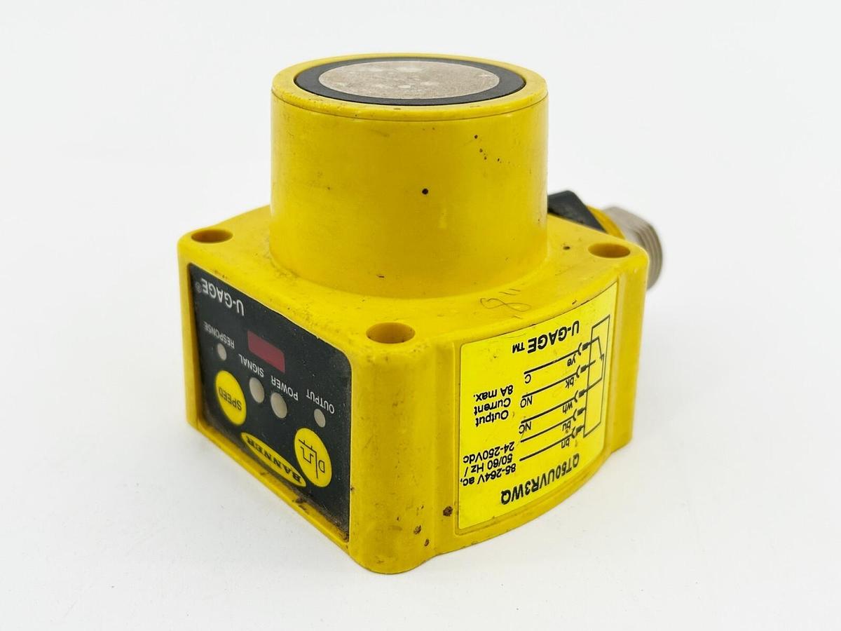 Used Banner Engineering QT50UVR3WQ Ultrasonic Proximity Sensor 30MM 250VDC 50/60Hz 8A