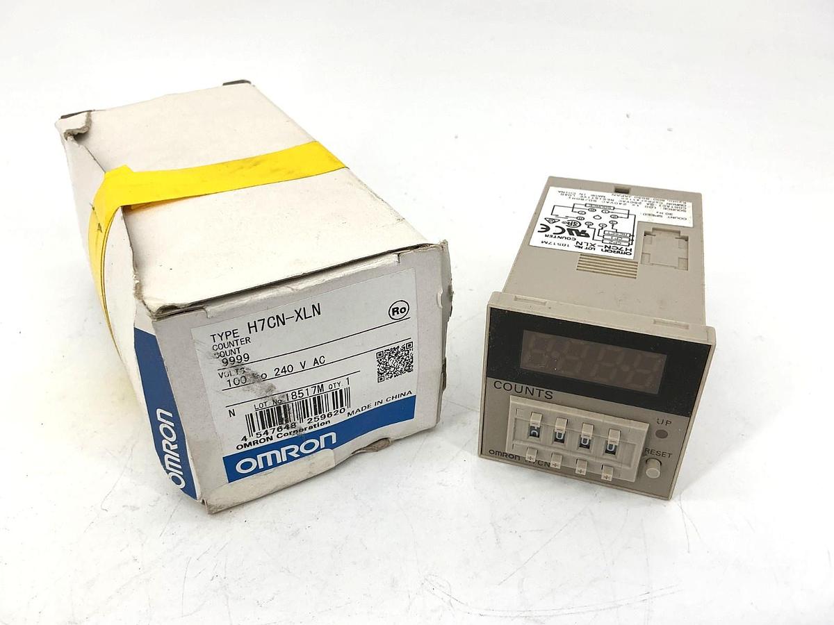 New Omron H7CN-XLN Counter Relay 8-Pin 4-Digit: 0-9999 100-240VAC H7CNXLN
