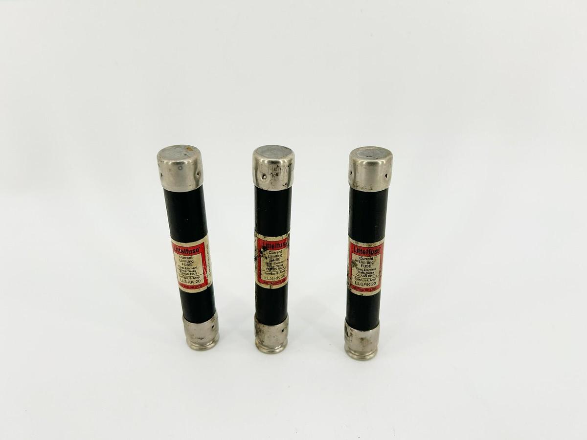 Lot of 3 New Littelfuse LLSRK20 Fuses 20A 600VAC