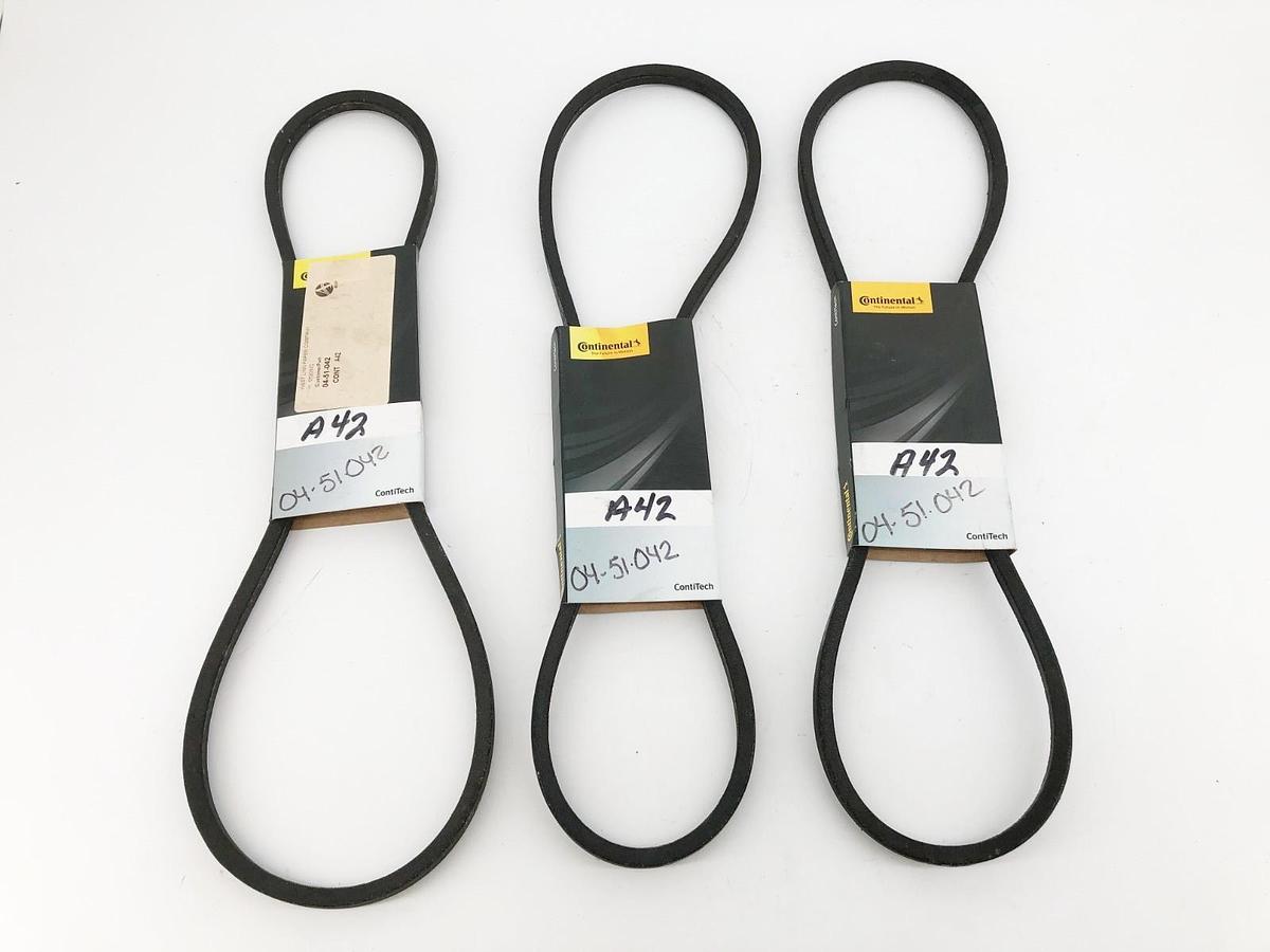 Lot of 3 New Continental A42 HY-T Plus V-Belts 4L440 - No Box