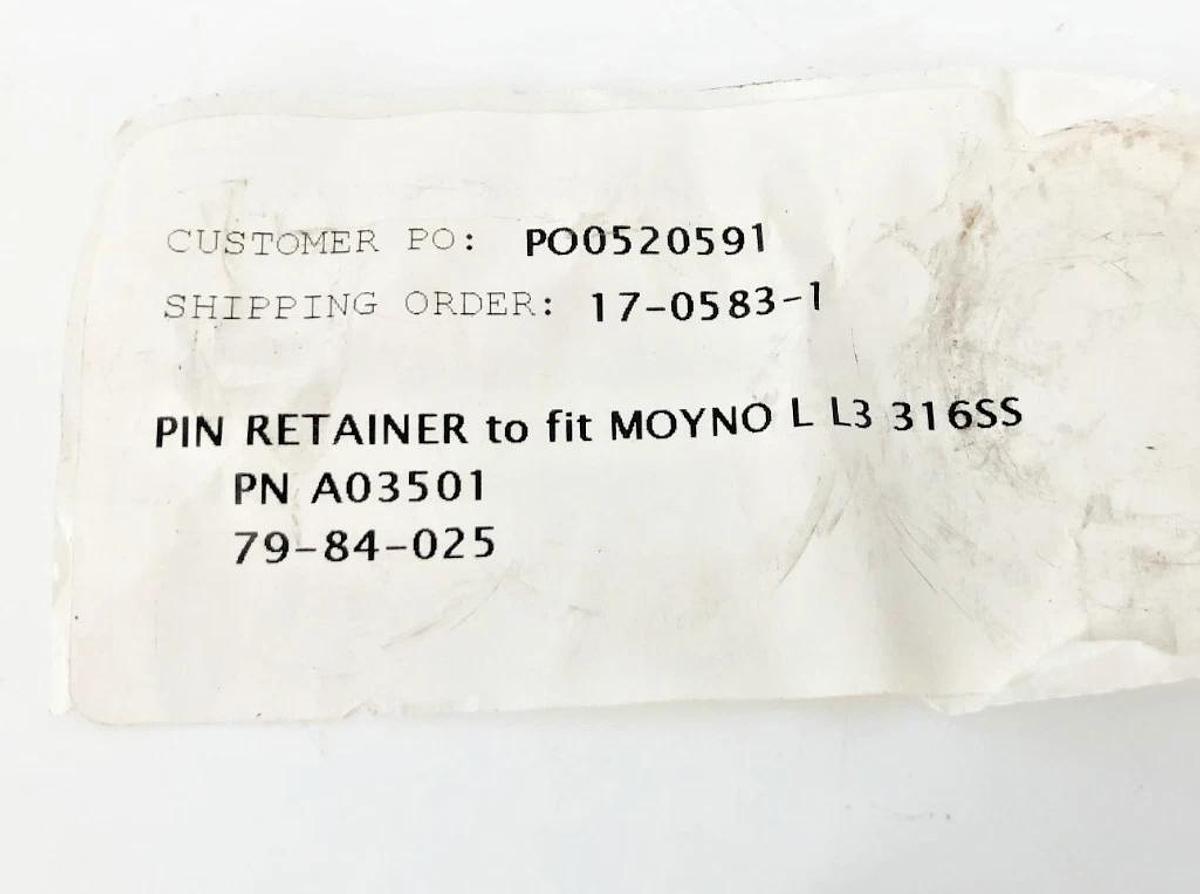 New Moyno A03501 Pin Retainer for L3 316SS - No Box