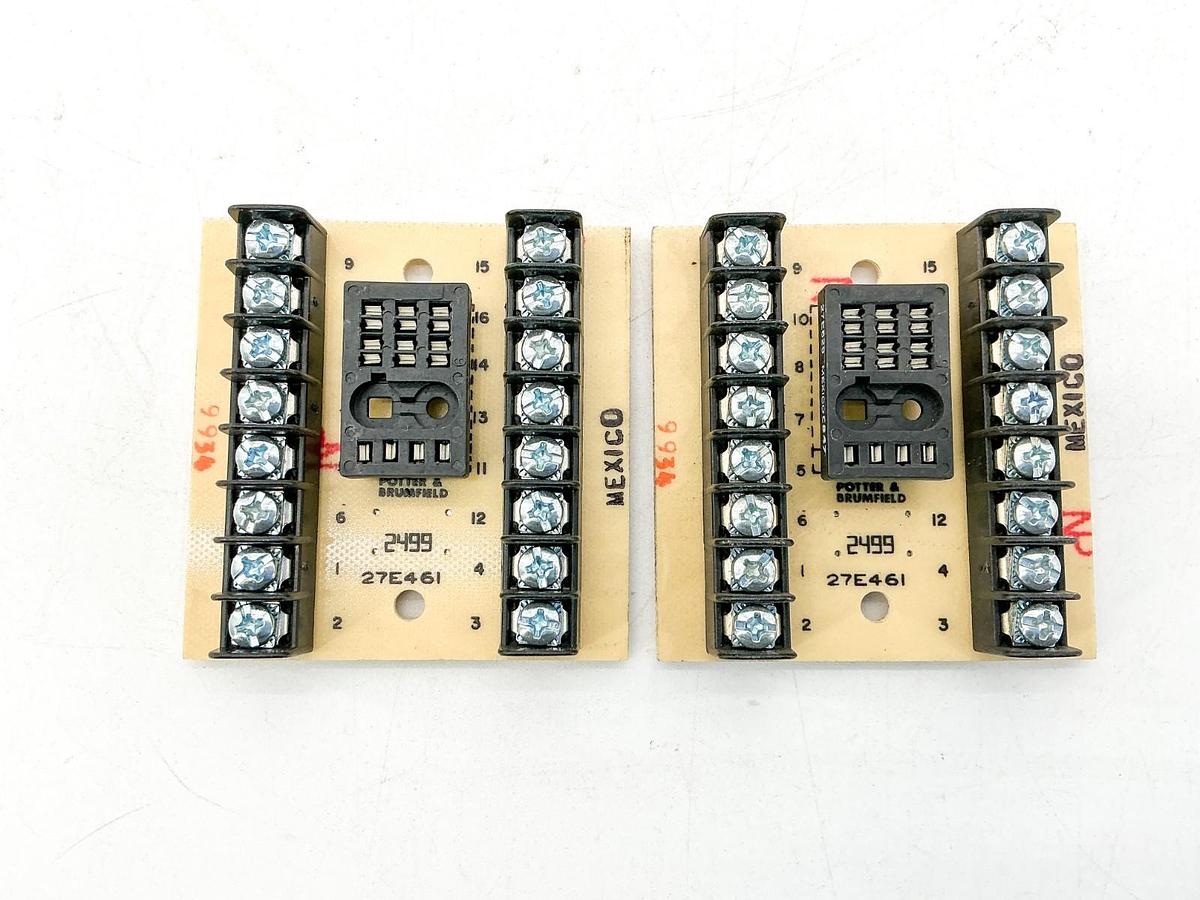 New Lot of 2 Potter & Brumfiel 27E461 Relay Socket Board