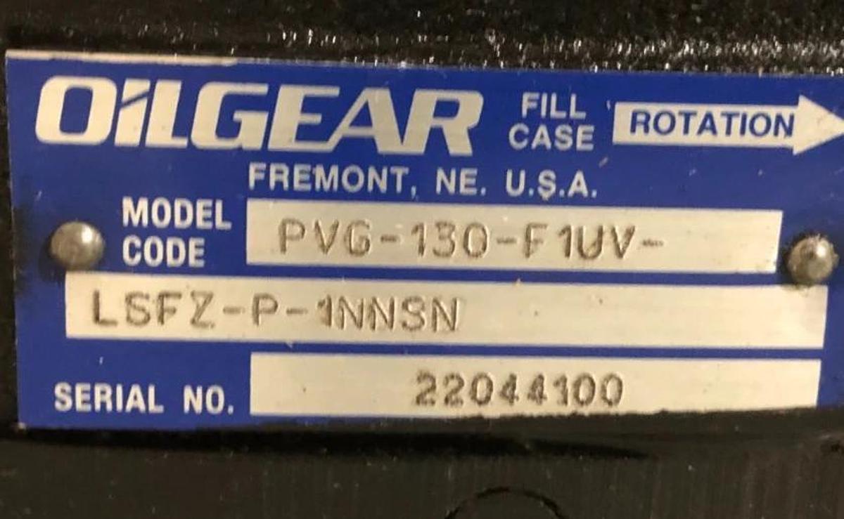 Used Oilgear PVG-130-F1UV-LSFZ-P-1NNSN Axial Piston Variable Pump 1-1/2" Shaft