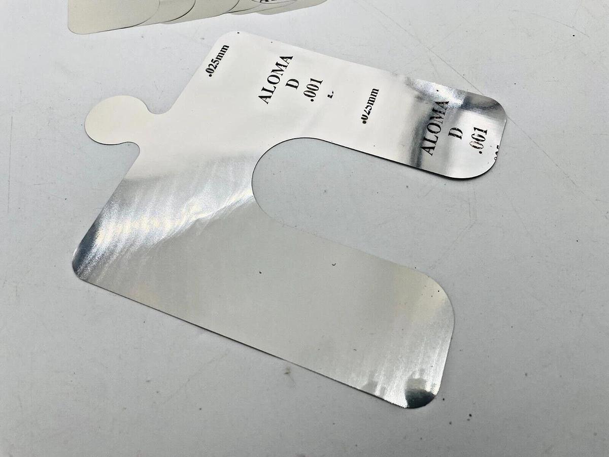 Box of 20 New Aloma D.001-Pack-Reg Shim Stainless Steel Size D .001in 6x5x1/5/8