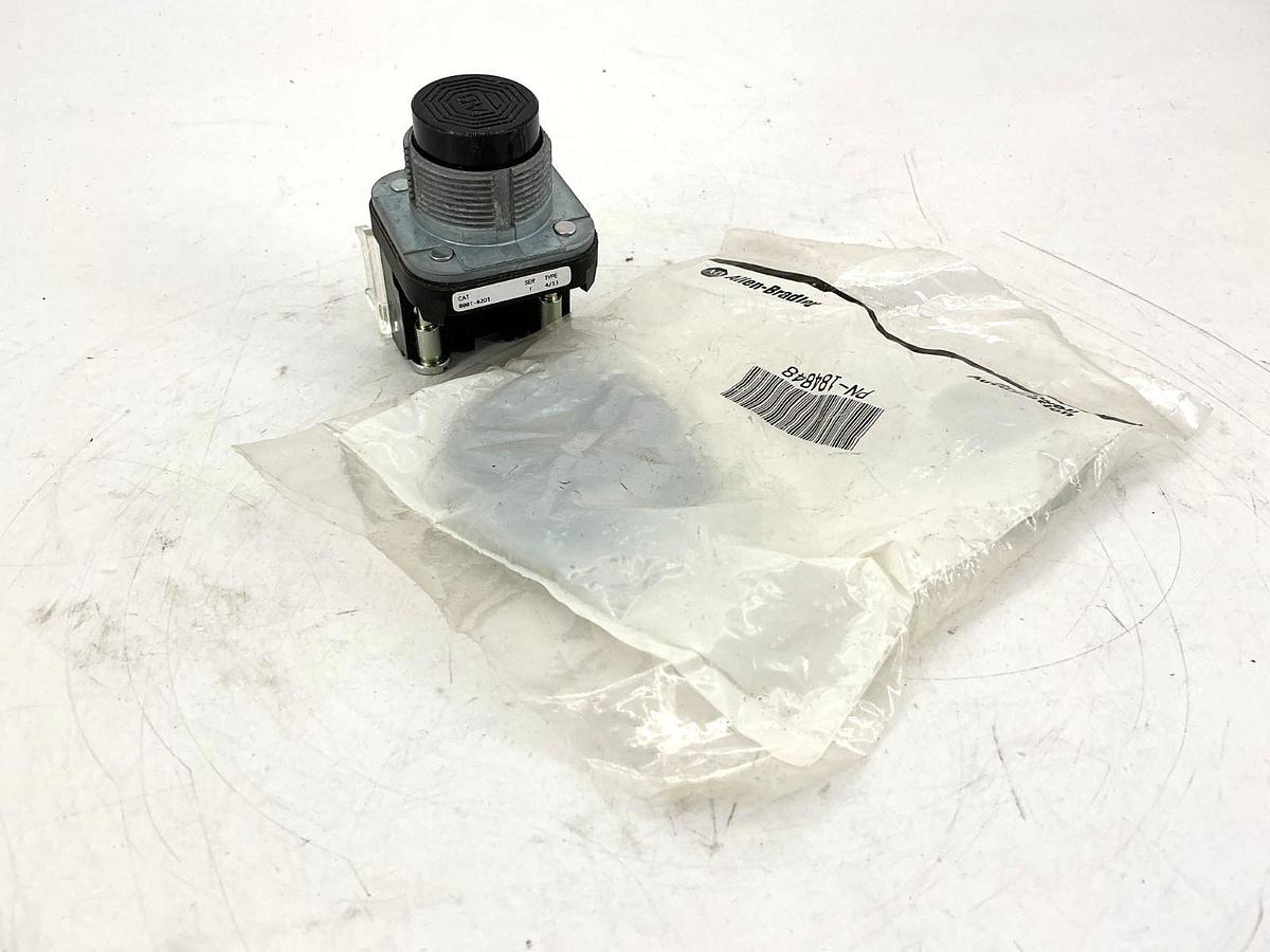 New Allen Bradley 800T-B2D1 Ser T Push Button Extended Head Black 30mm - No Box