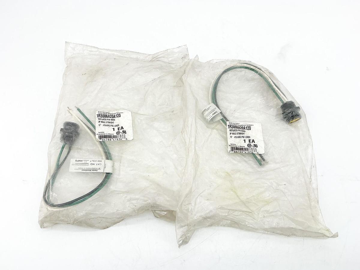 New Lot of 2 Brad Harrison 1R3006A20A120 Cordset 600V 1300130202 40909