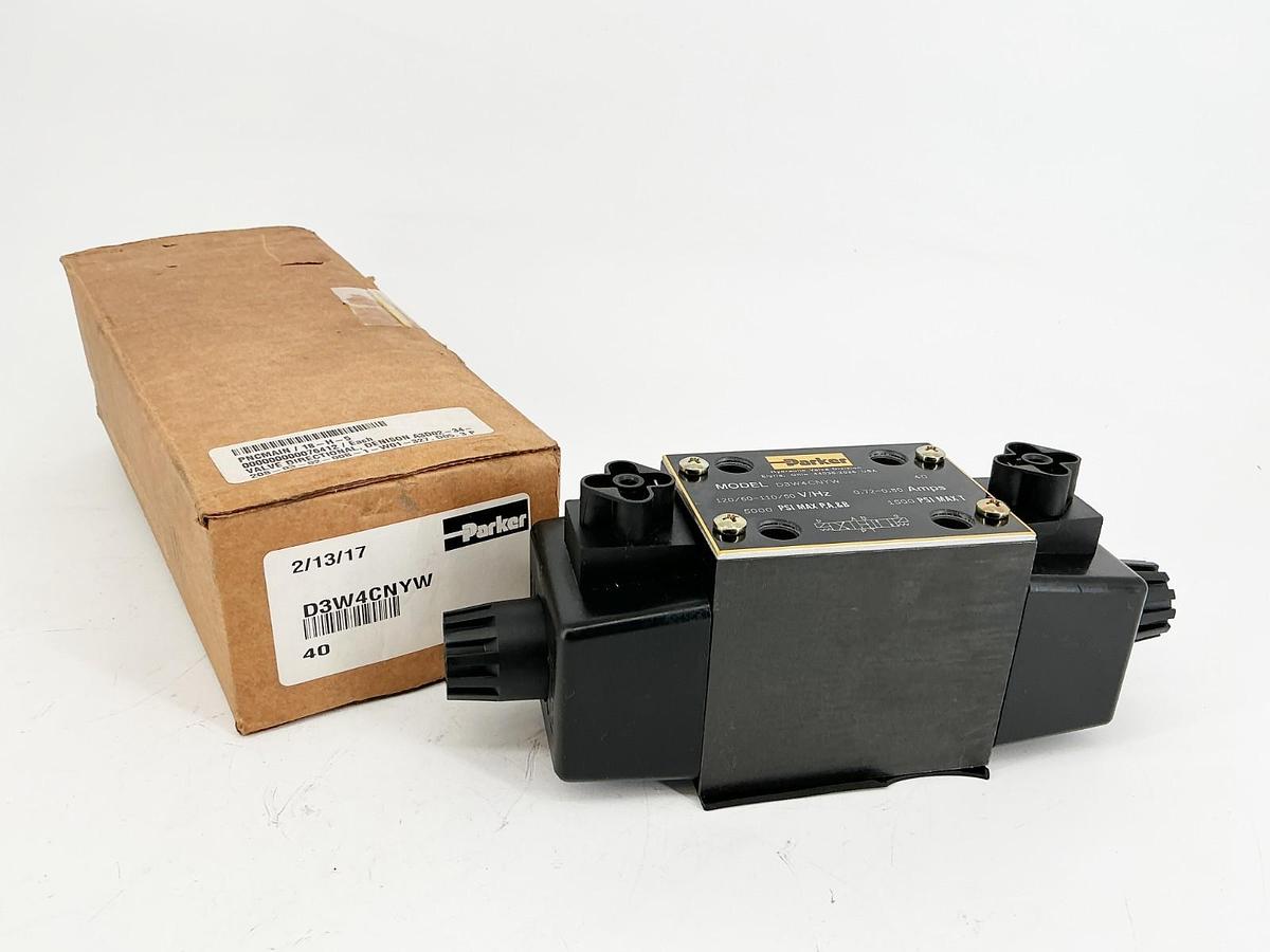 New Parker D3W4CNYW 40 Directional Control Valve 5000PSI 110/120V .8A