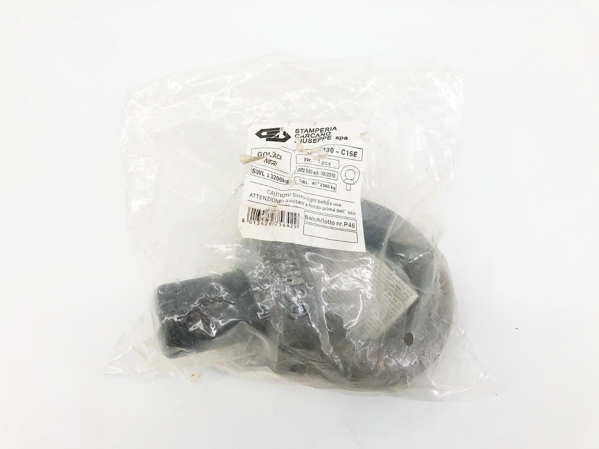 New Stamperia Carcano Giuseppe DIN580-M30-C15E Lifting Eye Bolt C15EM30 3200kg