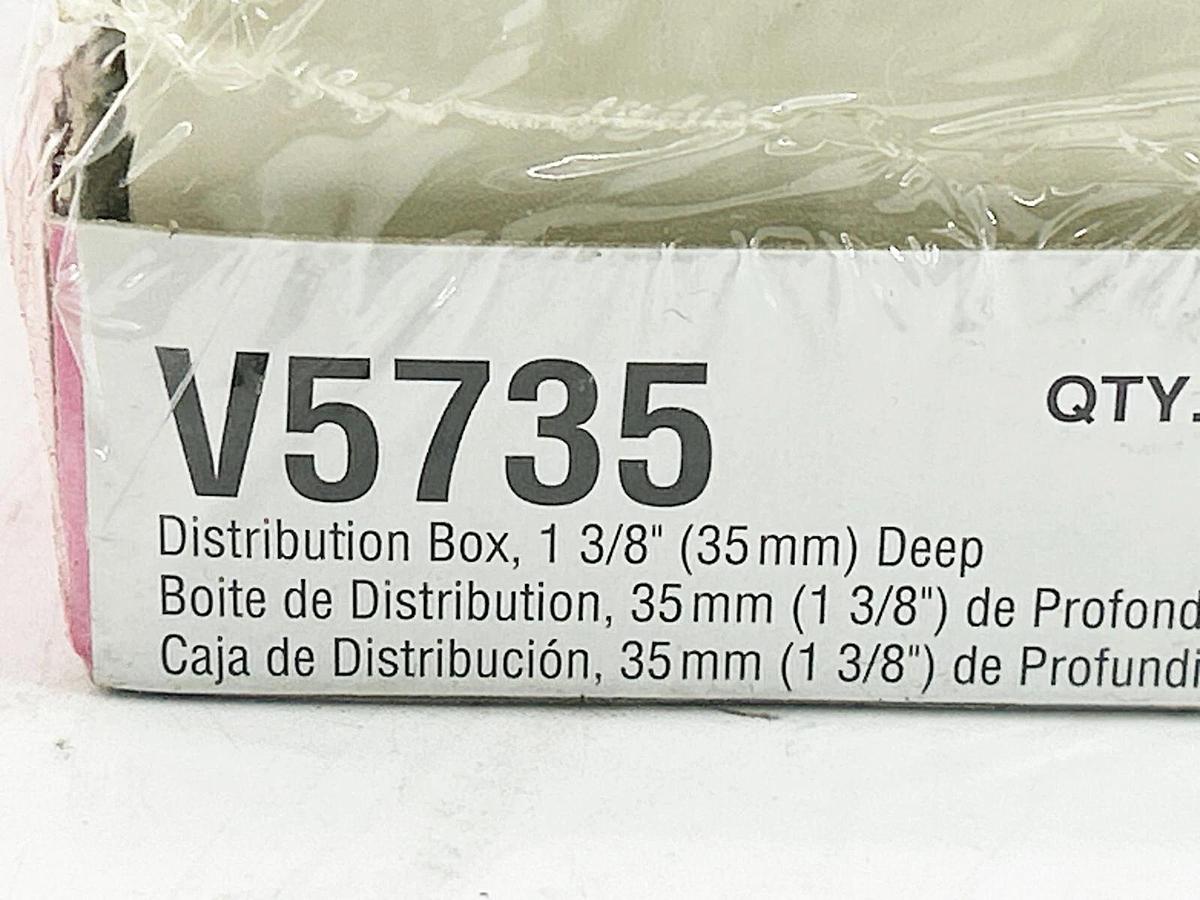 New Lot of 3 WireMold V5735 Distribution Box 1-3/8" Ivory