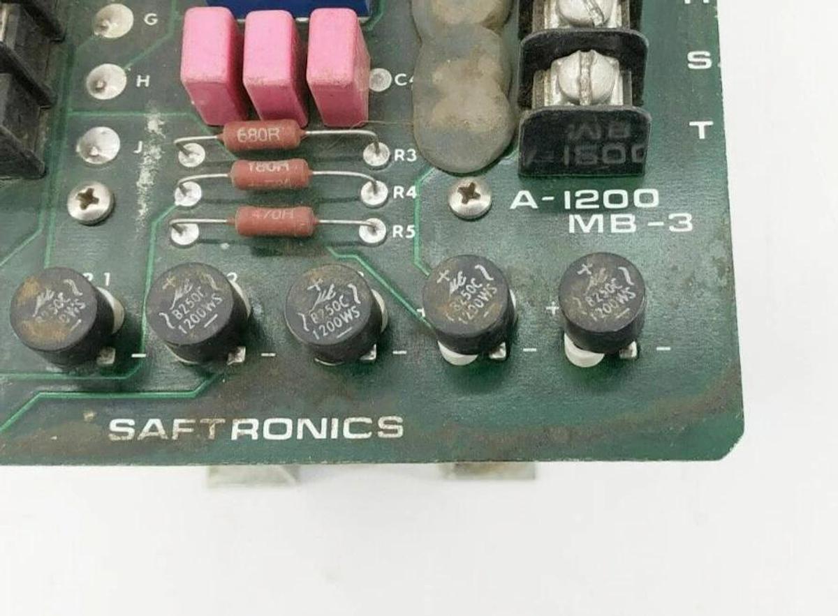Used Saftronics A-1200-MB-3 Card Assembly 480VAC (For Parts Only)