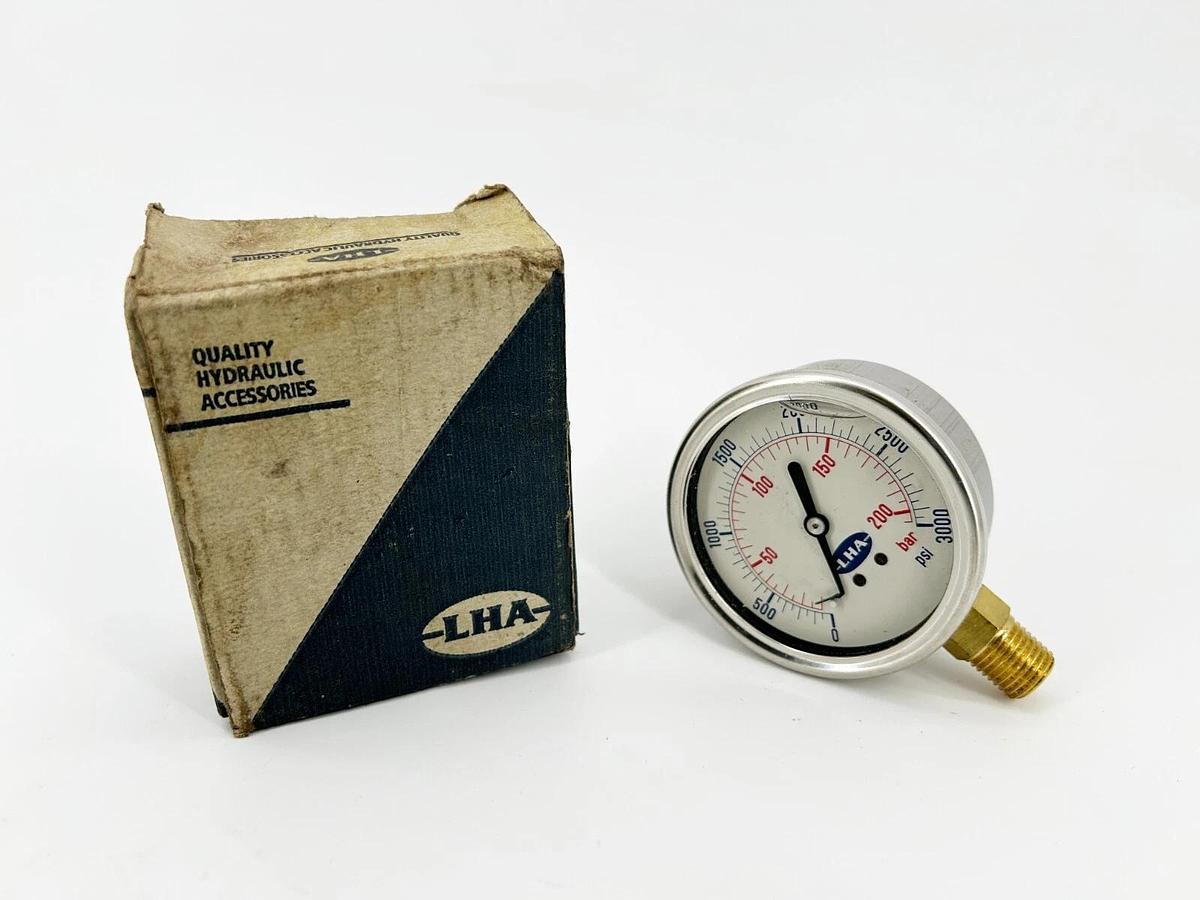 New 0-3000 PSI Pressure 2-1/2" Gauge11/4NPT