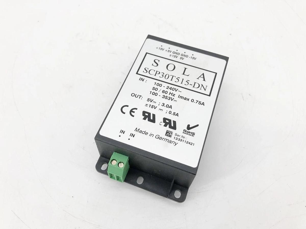New Sola SCP30 T515-DN Power Supply 100-240V 50/60Hz 100-353V 5V 3A Output