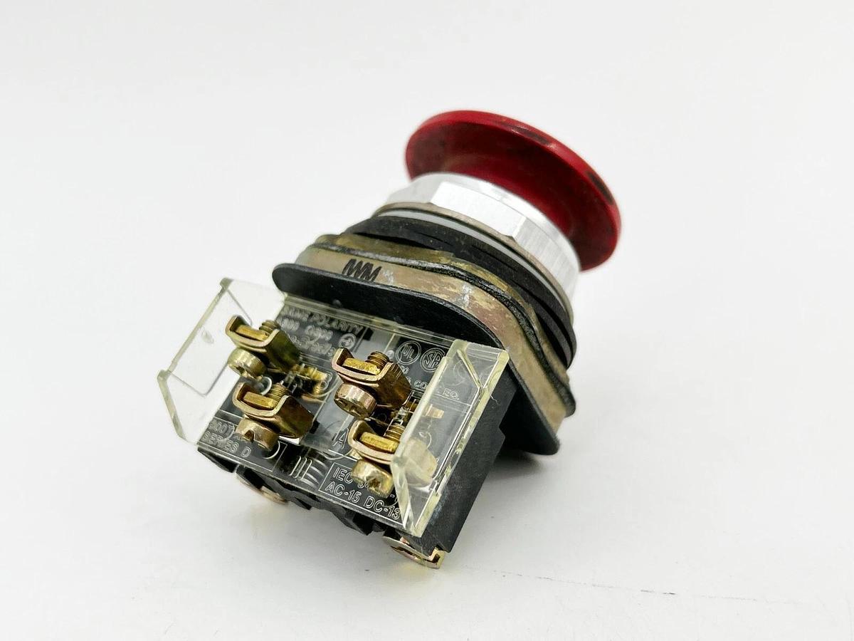 Used Allen Bradley 800T-D6A Pushbutton Momentary Contact 30MM Red Ser. T