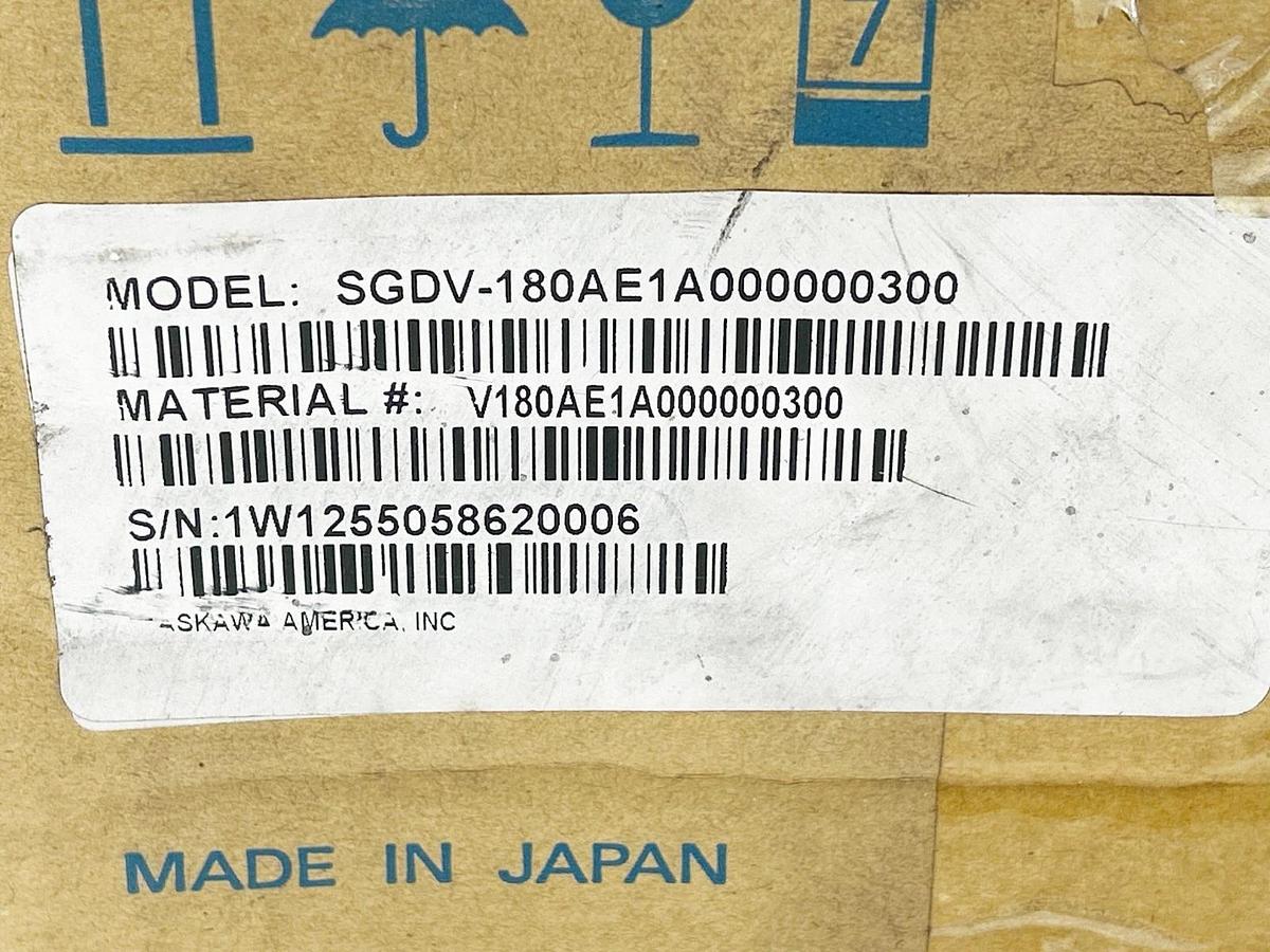 Used Yaskawa SGDV-180AE1A000000300 Sigma Logic Servo Amplifier 2kW 200V