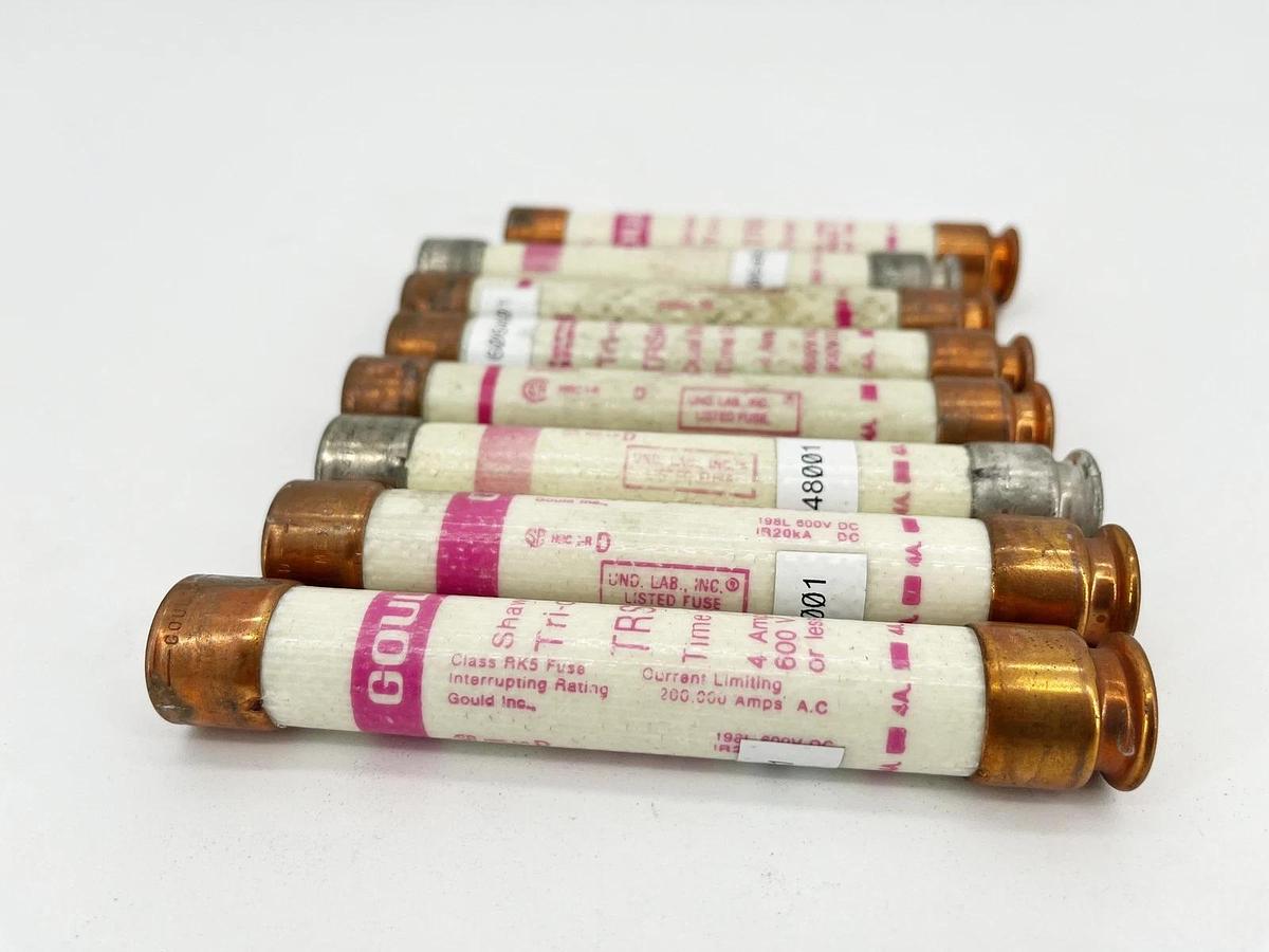 Lot of 8 New Gould Shawmut TRS4R Class RK5 Fuses 4A 600V