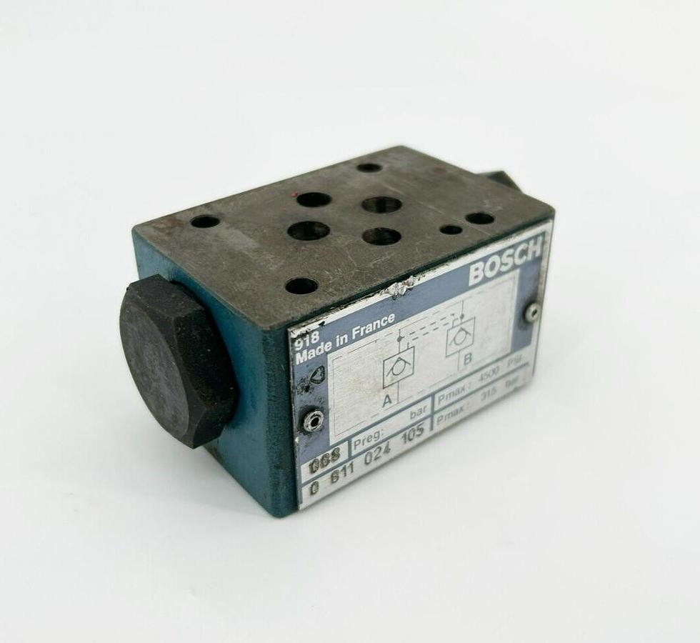 Used Bosch 0811024105 Manifold Check Valve Block, 4500psi 0 811 024 105