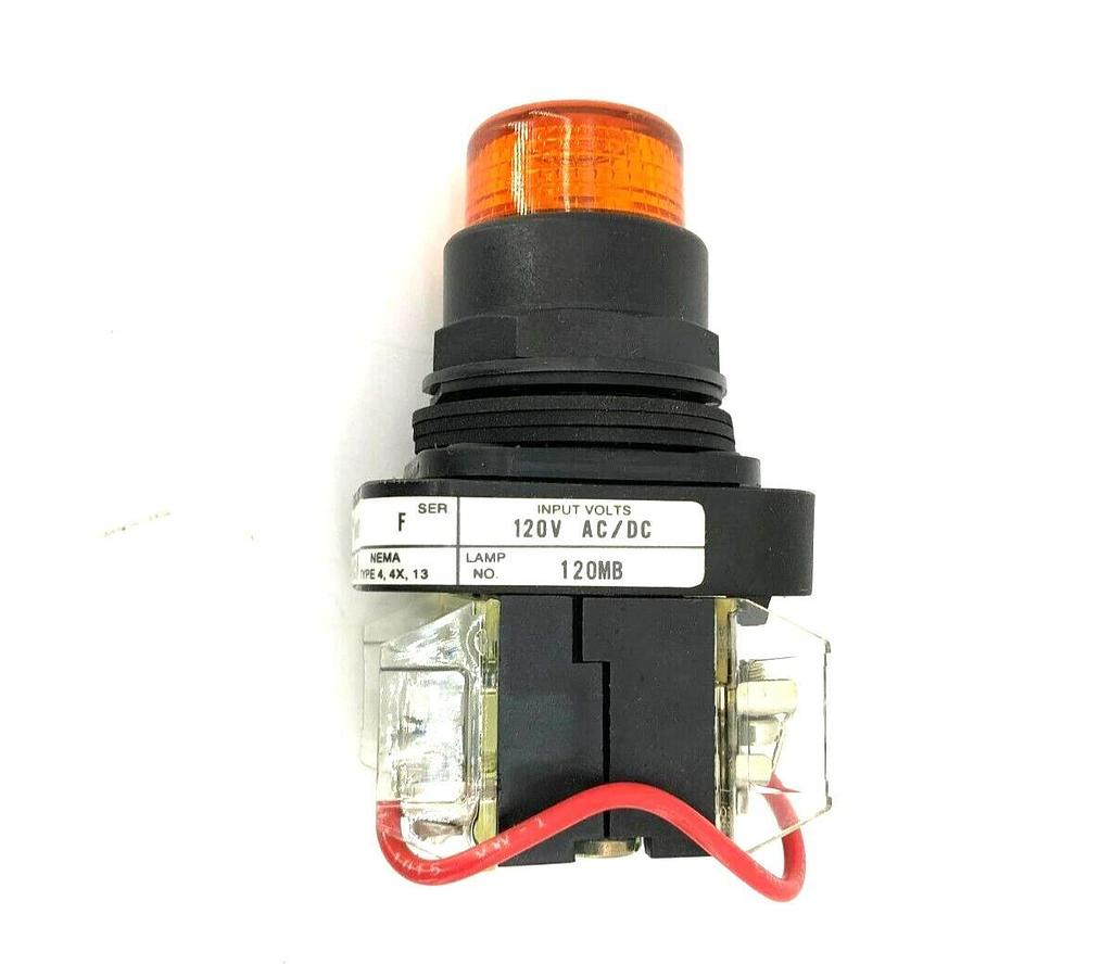 New Allen Bradley 800H-QRT10A Pilot Light Ser. F