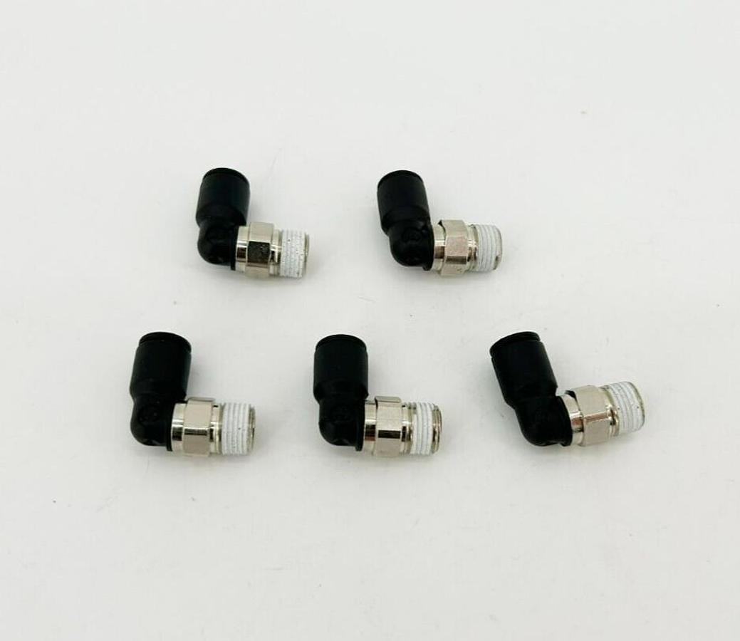 Lot of 5 New Lawson 86760 Male Elbows, 90 Deg. 1/4" x 1/8", 290PSI