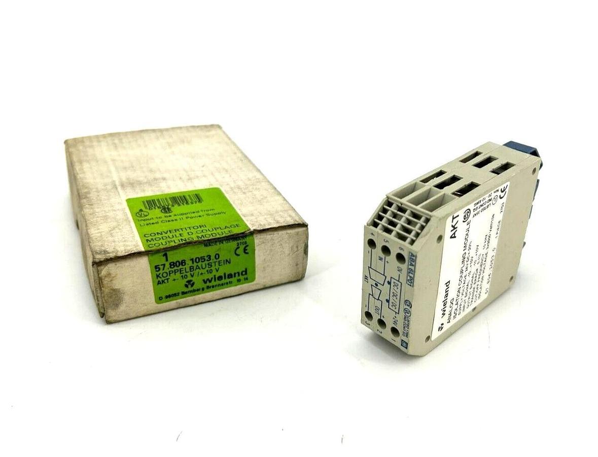 New Wieland 57.806.1053.0 AKT Analog Isolation Coupling Module 24VDC