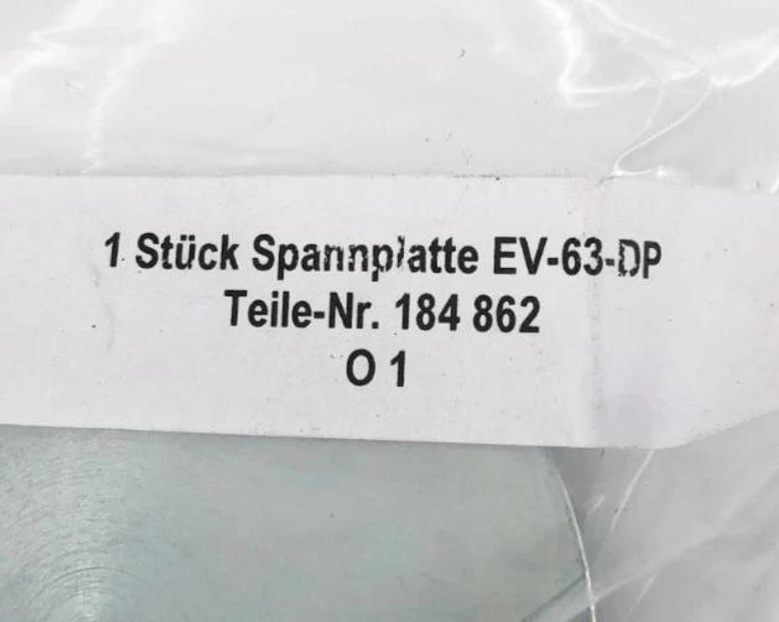 New Festo EV-63-DP Clamping Plate 184862 - No Box