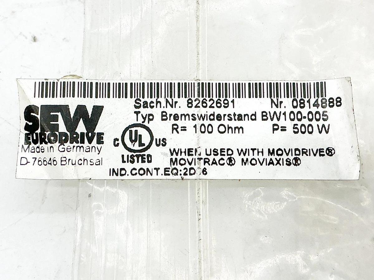 New SEW Eurodrive BW100-005 Brake Resistor 500W 100 ohm 8262691