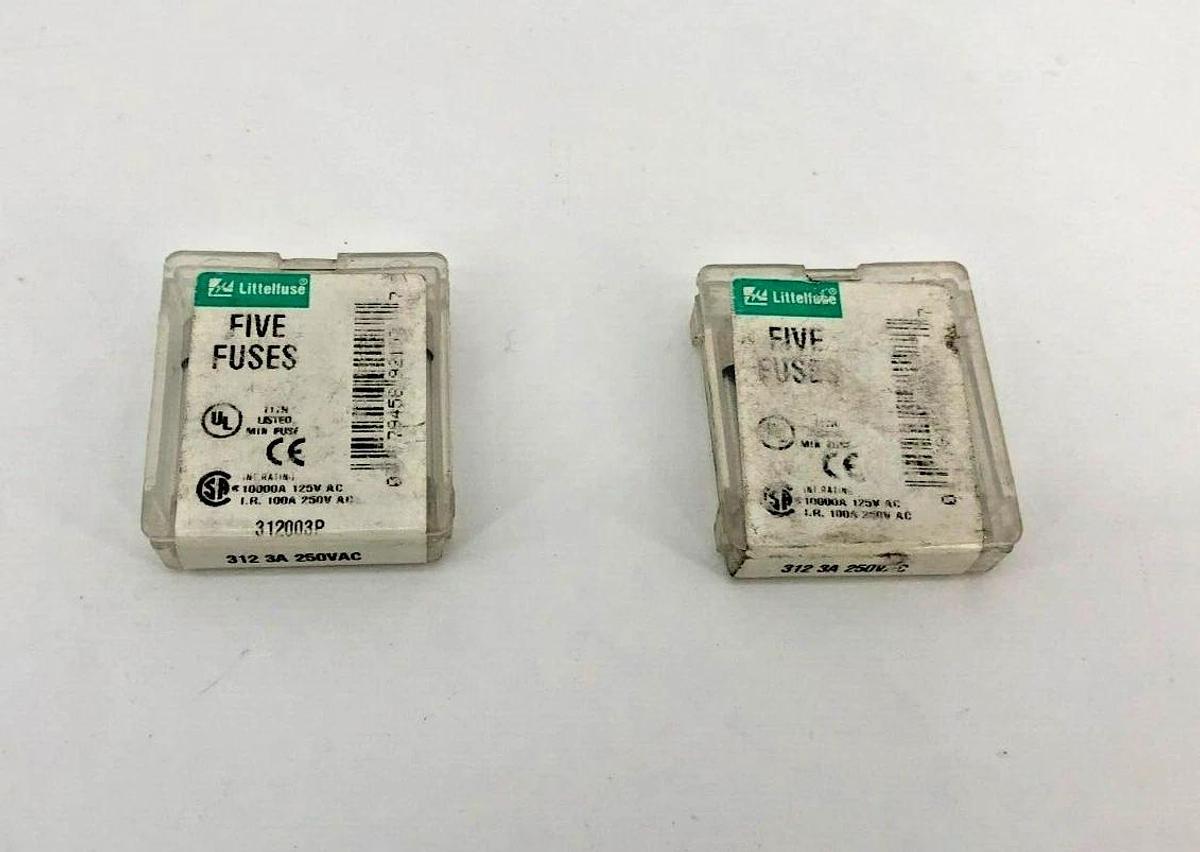 Lot of 10 New Littelfuse 312003P Fuses, 3A, 250VAC