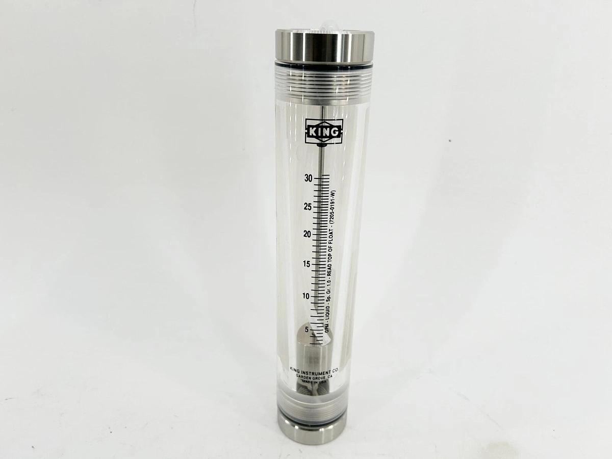 New King Instrument Company 7205019121W Flowmeter 150PSIG 30.5GPM 1" 10:1 Ratio