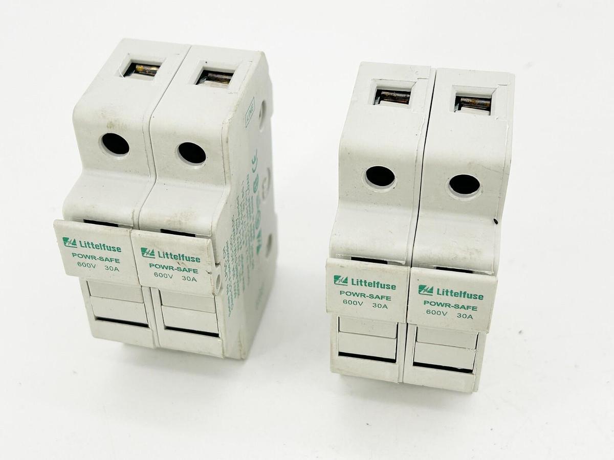 Used Lot of 2 Littelfuse LPSC CH Fuse Holder 600V 30A
