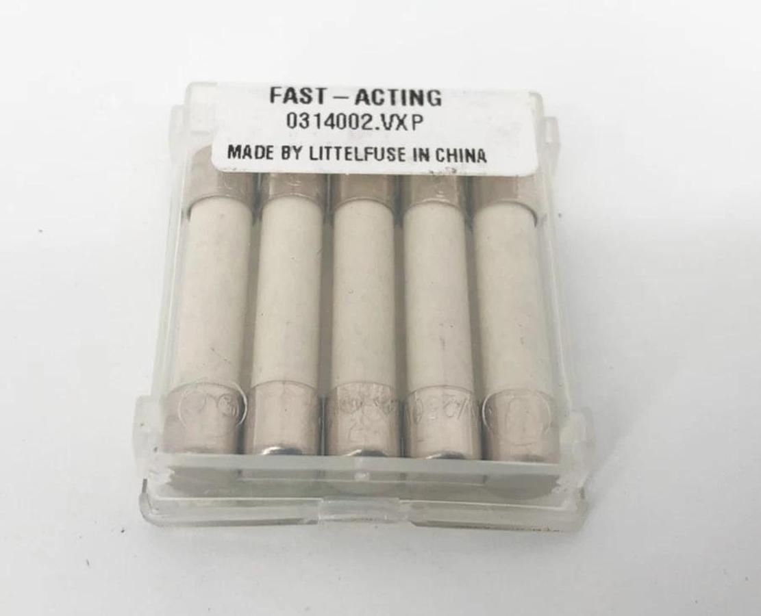 Lot of 10 New Littelfuse 314002P Ceramic Cartridge Fuses 2A 250VAC