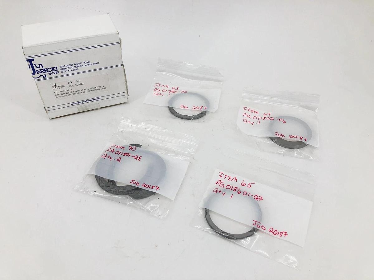 New Jarecki Valves SK4011L75 Rebuild Kit For 4-SVF5SACA-01B