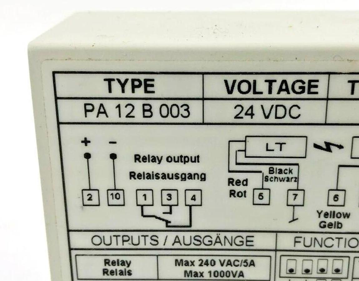 New Telco PA-12B-003 Sensor Amplifier, 24VDC, PA12B003