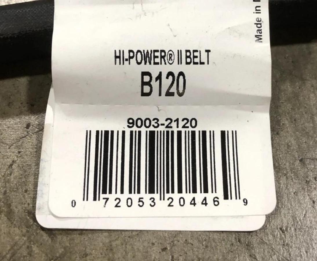 New Gates B120 Hi-Power II V-Belt 9003-2120 - No Box