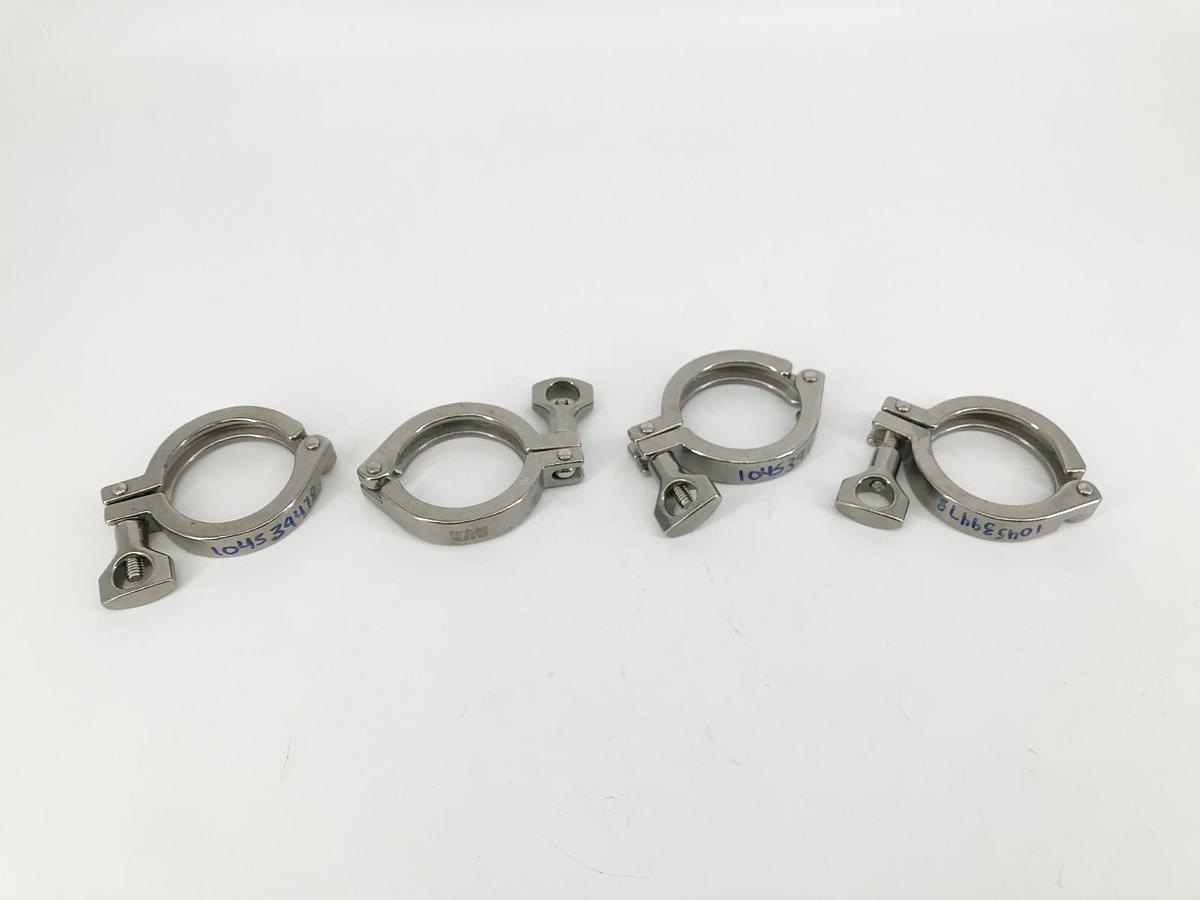 Lot of 4 New Sanitube 13MHHM-200 Sanitary Clamp 2" 304 Stainless YD1579 - No Box