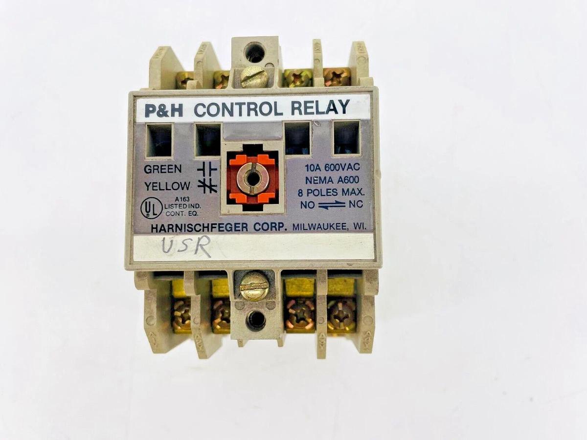 New P&H 479Q60-D12 Control Relay 600V 10A 8P 200-208V Coil 479Q60D12