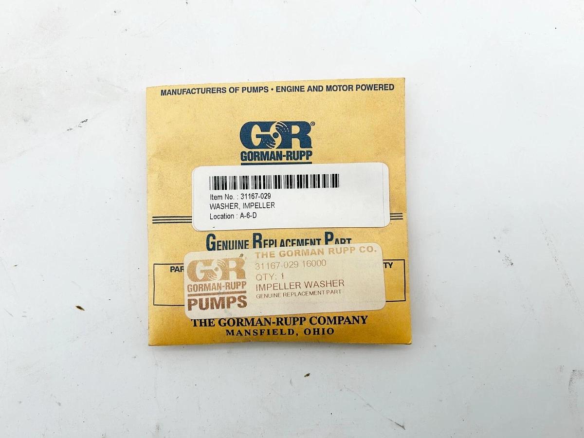 New Gorman-Rupp 31167-029-16000 Washer Impeller