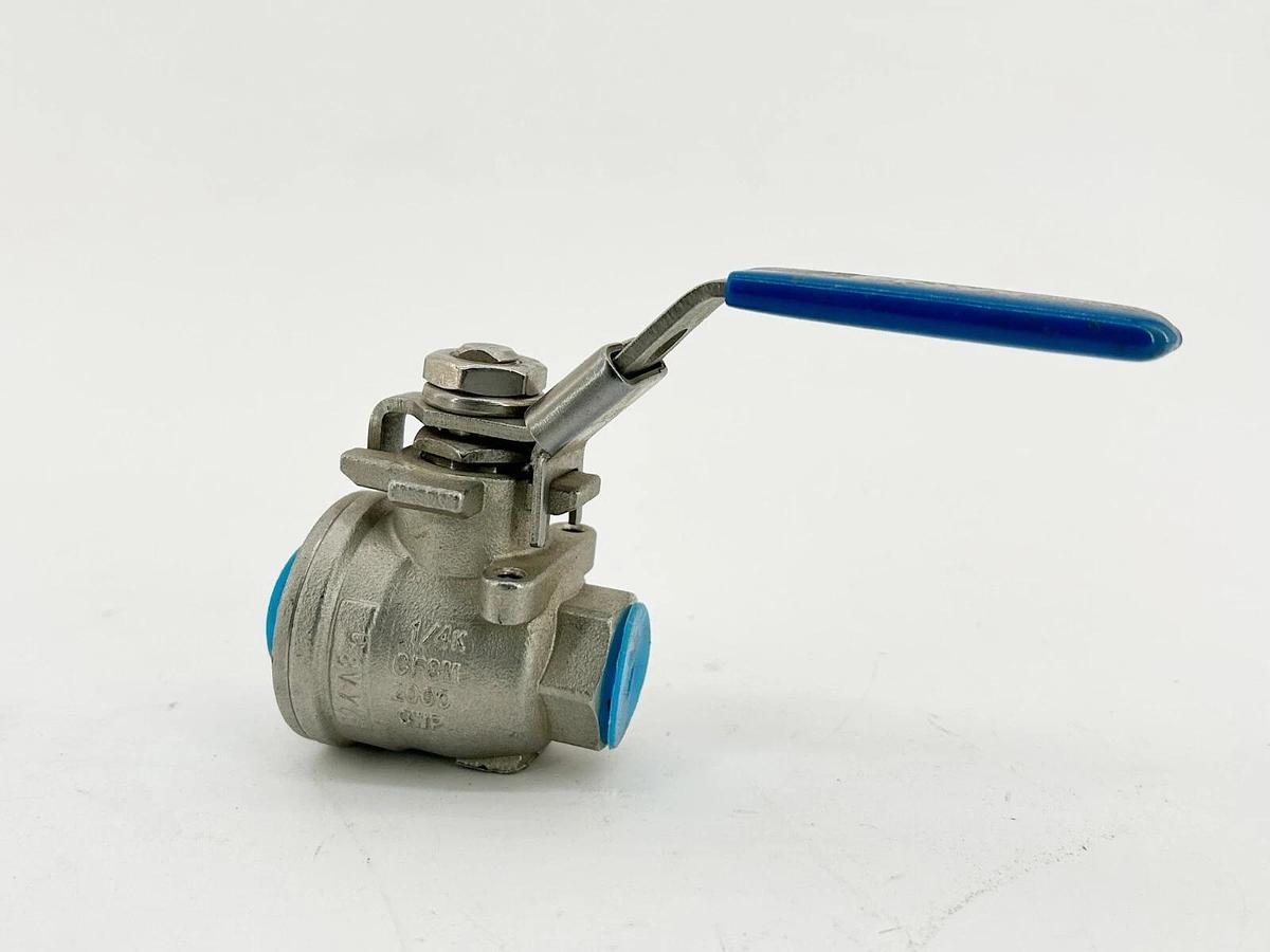 New FNW FNW220AB Ball Valve 1/4" 2 Full Port Locking Lever