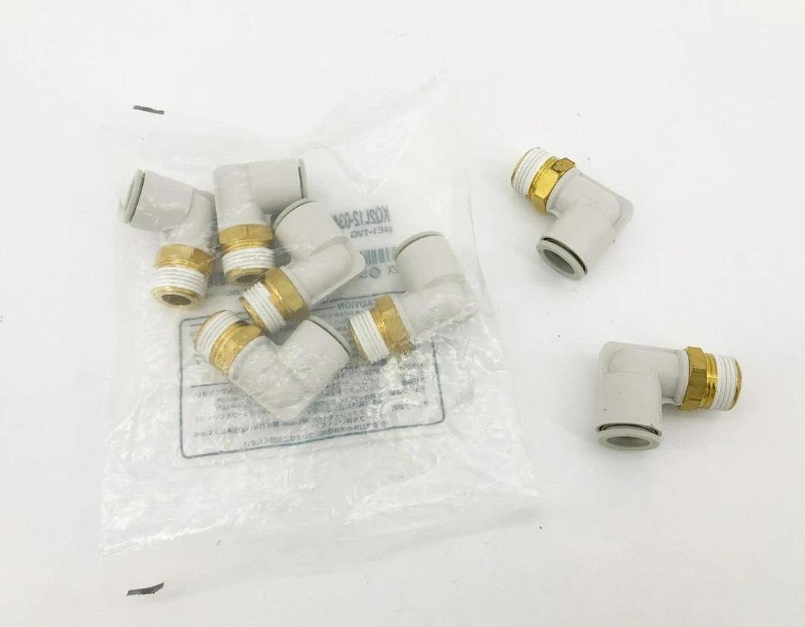 Lot of 7 New SMC KQ2L12-03AS Union Elbows 90° 12mm