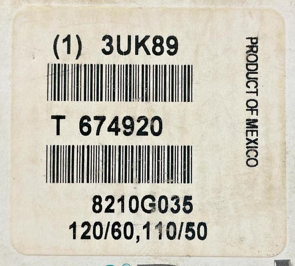 Used ASCO 8210G035 110/120V Solenoid Valve 2-Way 3/4" Pipe 10.1W 50/60HZ 3UK89
