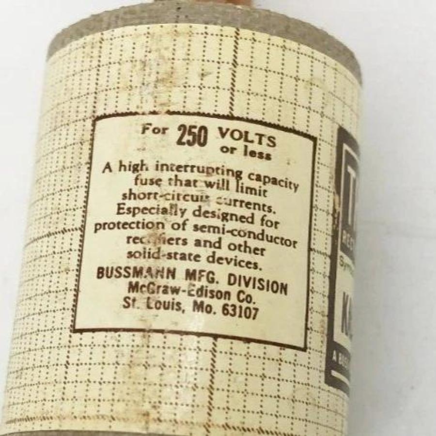 Lot of 4 New Bussmann Tron KAB100 Rectifier Fuses 100A 250V