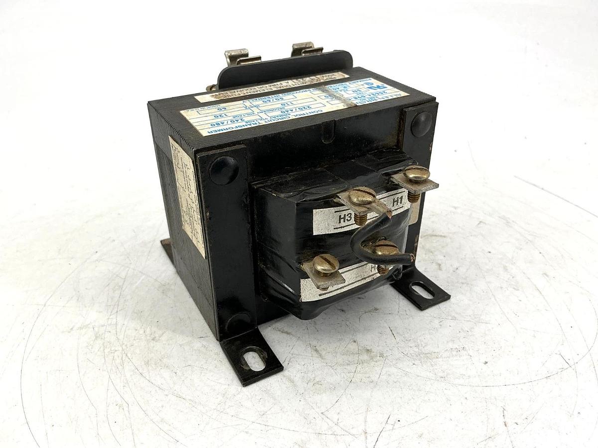 Used Allen Bradley 25634-098-01 Control Transformer Prime: 240/480V 2nd: 120V .130KVA