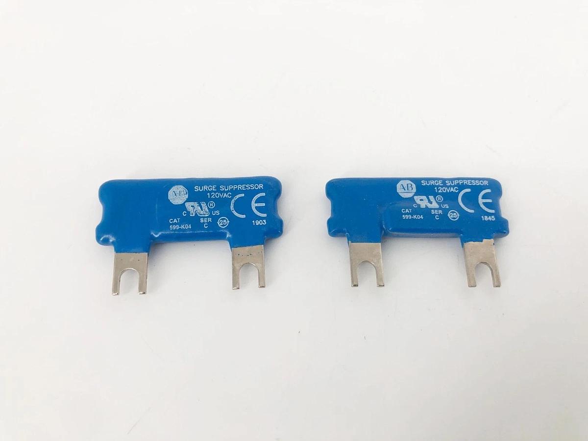 Lot of 2 New Allen Bradley 599-K04 Ser. C Surge Suppressors 120VAC - No Box
