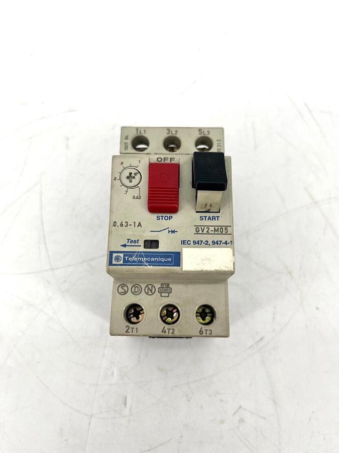 Used Telemecanique GV2-M05 Motor Circuit Breaker 0.63-1A Range